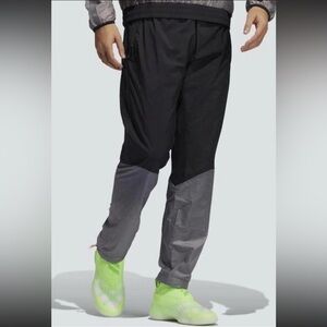 Adidas Contrast Color Stitching "Space Pants Mens SZ.L EUC Black Grey Reflective